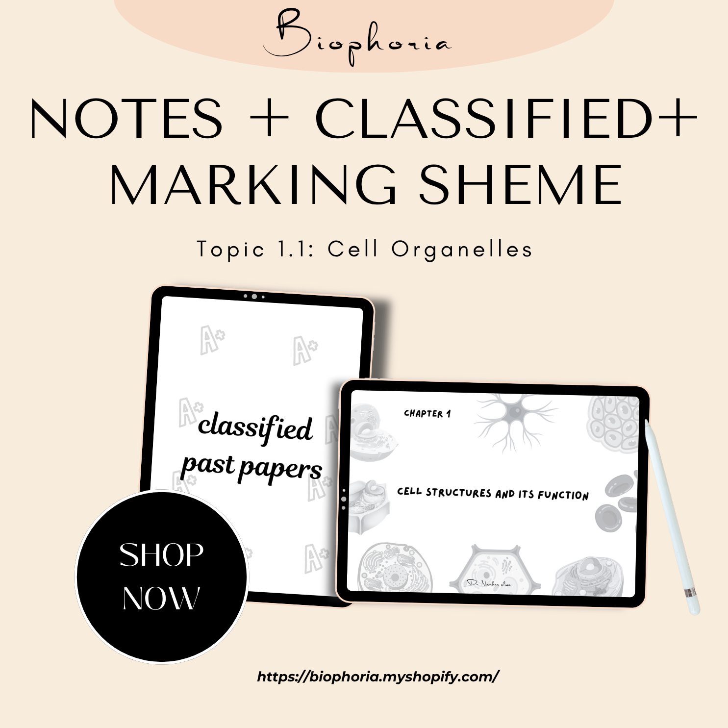 Topic 1.1: Cell Organelles – Complete Pack "Digital form only"